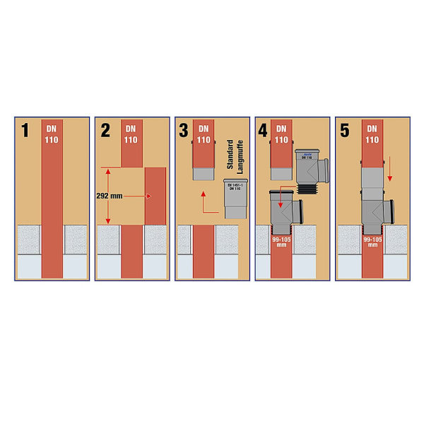 Тройник-восстановитель раструба DN 110/110 Airfit