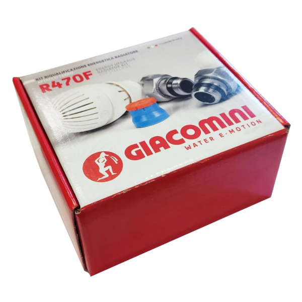 Комплект термостатический 1/2" осевой угловой Giacomini  R470F