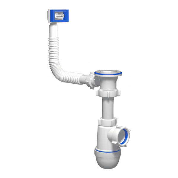Сифон для мойки с гибким переливом 1 1/2" х 40 мм Ани Грот А0140S