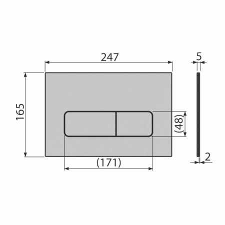 Кнопка смыва для инсталляции Alcadrain MOON alunox-матовый