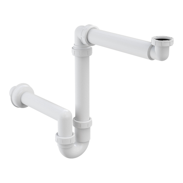 Сифон для умывальника AlcaPlast A434 экономящий пространство с накидной гайкой 1 1/4"