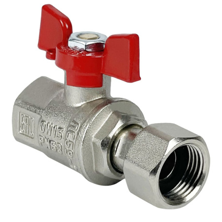 Кран шаровой 1/2" ВР/ВР с накидной гайкой (бабочка) VALFEX