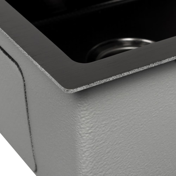 Мойка кухонная ARFEKA ECO AR Чёрная Декор (500 х 500 х 200 мм)