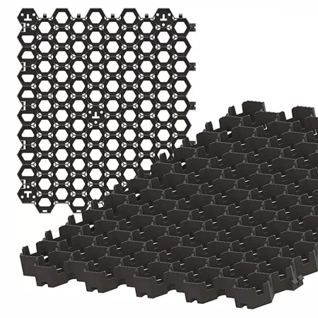 Решетка газонная пластиковая Standartpark HEXARM РГ-58.51.03-ПП чёрная
