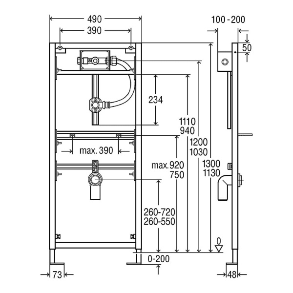 Инсталляция для подвесного писсуара Viega Eco Plus 461843