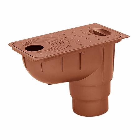 Трап уличный прямой 110-125 Ecoteck (терракот)