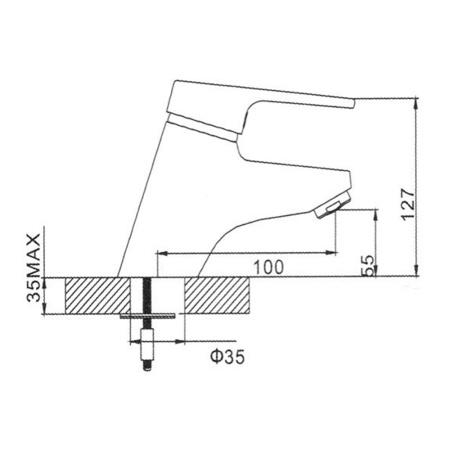 Смеситель для умывальника Gerhans K11009