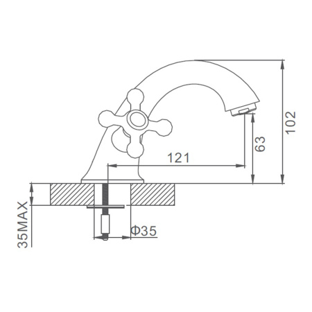 Смеситель для умывальника Gerhans K11012