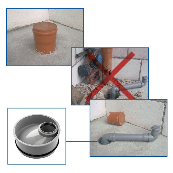 Переходник эксцентрический DN 160/50 для срезанной трубы Airfit