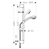 Душевой гарнитур Hansgrohe Crometta 85 Vario 27763000 Unica Crometta