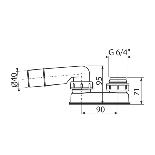 Гидрозатвор Alcaplast A53-DN40 Гидрозатвор Alcaplast A53-DN40
