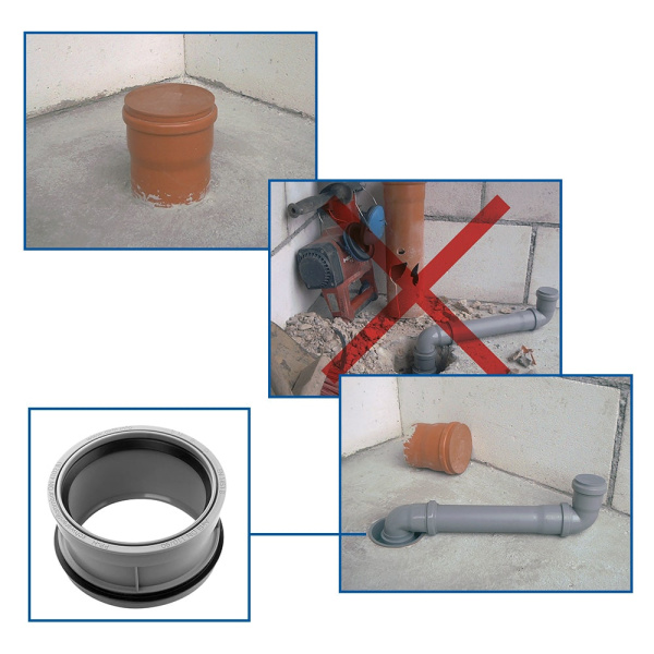 Переходник DN 110/90 мм для срезанной трубы Airfit