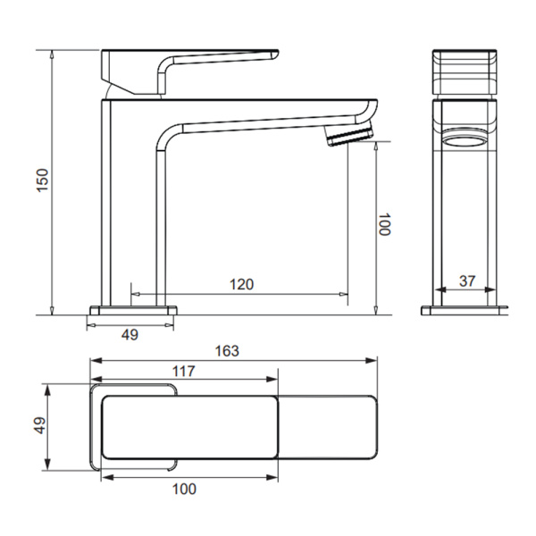 Смеситель для умывальника Omnires Parma PM7410CR