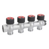 Коллектор распределительный 3/4" х 3/4"ЕК, на 2 выхода, хром, VARMEGA