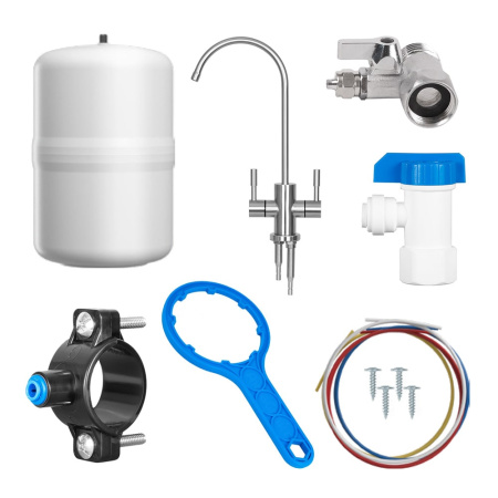 Система очистки воды с обратным осмосом и минерализатором Аквабрайт АБФ-ОСМО-6