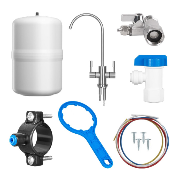 Система очистки воды с обратным осмосом и минерализатором Аквабрайт АБФ-ОСМО-6