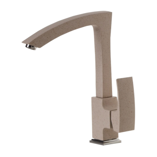 Смеситель для кухонной мойки Gerhans K14014H высокий светло-бежевый