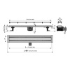Трап для душа с решеткой DOUBLE9 750 х 81 мм Alcaplast APZ13