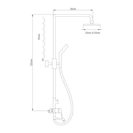 Душевая система с изливом Gerhans K19010
