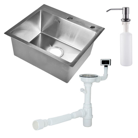 Мойка кухонная WISENT WS-35044 Сатин (500 х 440 х 220 мм)