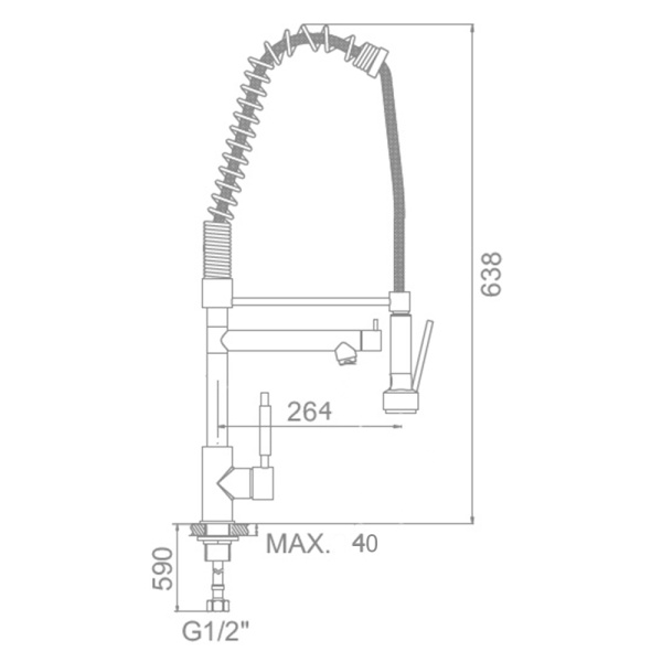 Смеситель для кухонной мойки  Ledeme L76005-2 многофункциональный