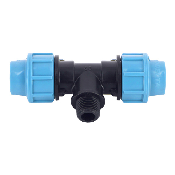 Тройник компрессионный 20 х 1/2"НР х 20 Unidelta