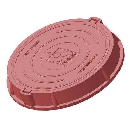 Люк садовый канализационный 1.5 т Сандкор красный