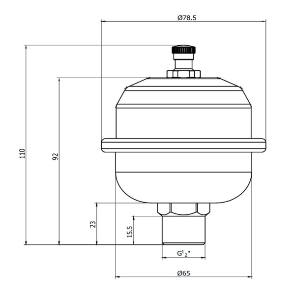 Гаситель гидроудара мембранный 1/2" VIEIR
