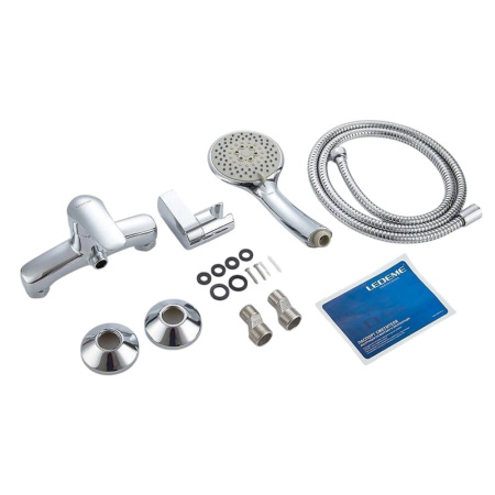 Смеситель для душа Ledeme L2051 с душевым гарнитуром хром