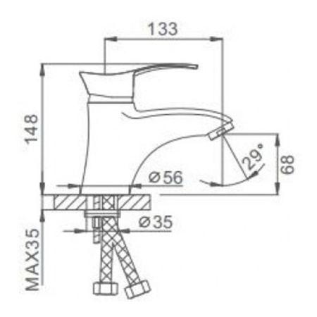 Смеситель для умывальника Frap F1001 хром