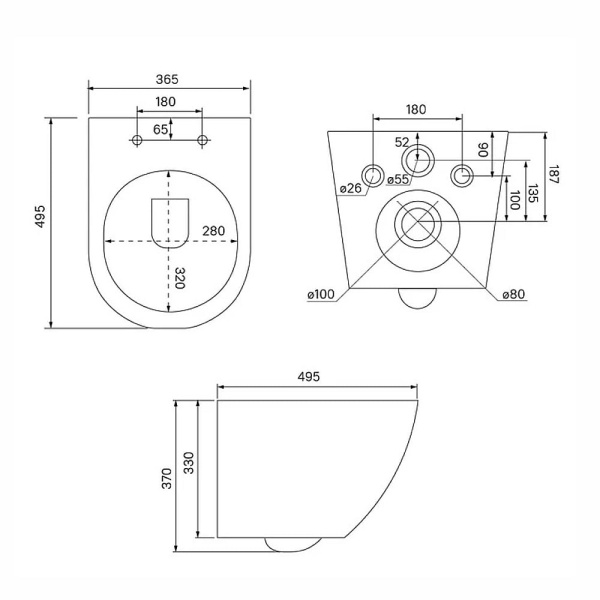 Унитаз подвесной безободковый IDDIS Blanco Унитаз подвесной безободковый IDDIS Blanco