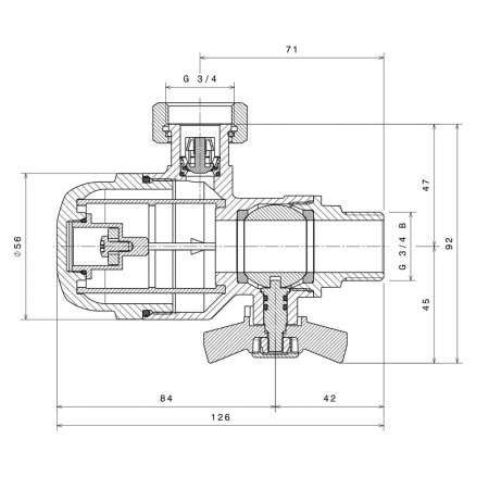 Магнитный фильтр для котла 3/4" HERZ Магнитный фильтр для котла 3/4" HERZ