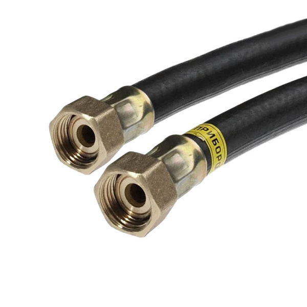 Шланг газовый резиновый 250 см гайка 1/2" х гайка 1/2", ТАиМ