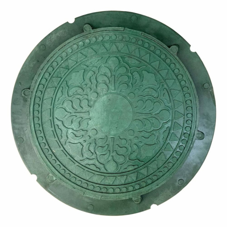 Люк канализационный легкий 0,8 тонн зеленый