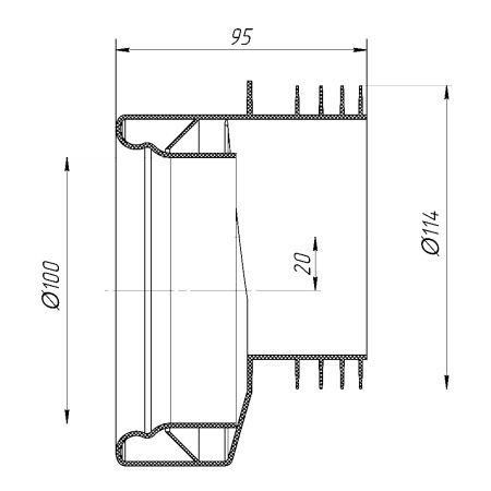 Манжета эксентрическая для унитаза Ани Пласт W0410 Манжета эксентрическая для унитаза Ани Пласт W0410