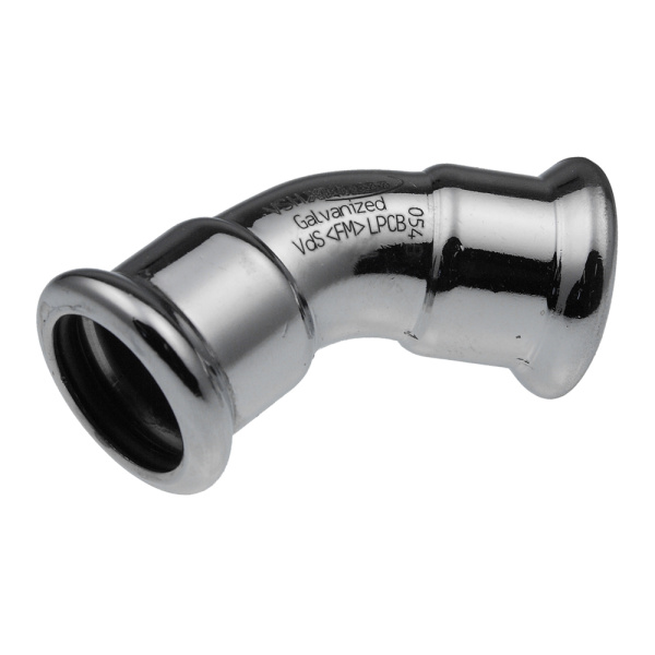 Пресс угол 45° двухраструбный 28 х 28 мм KAN-therm Inoх нержавеющая сталь