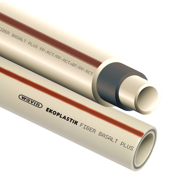 Труба для отопления ПП 25 х 3.5 мм (полипропиленовая) FIBER BASALT PLUS Wavin Ekoplastik Чехия