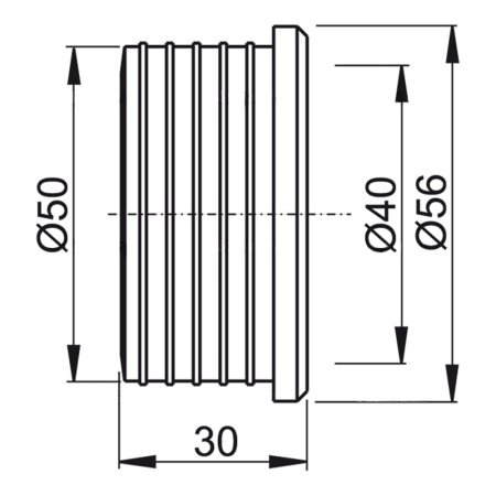Гофрированная прокладка 40/32 Alcaplast S0156-ND
