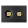 Кнопка смыва для инсталляции Alcadrain Dot.Dot. M1978-7 (Alcaplast), черный-мат/золотой-мат