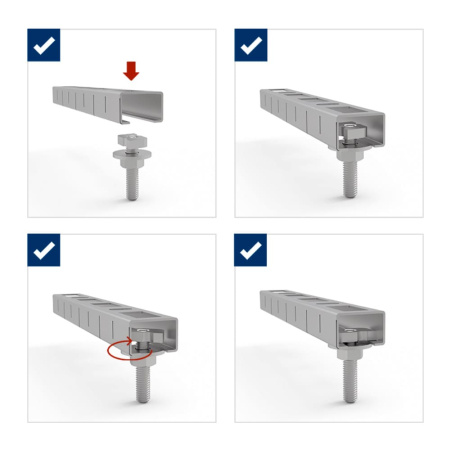 Болт быстрого монтажа М8 х 30 мм TANERS