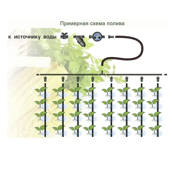 Комплект капельного полива "Урожай Экстра" с контроллером TUBOFLEX