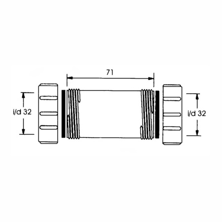 Муфта сдвижная компрессионная Ду 32 х 32 мм McALPINE