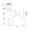 Сифон для умывальника 1 1/4" х 32 мм McALPINE