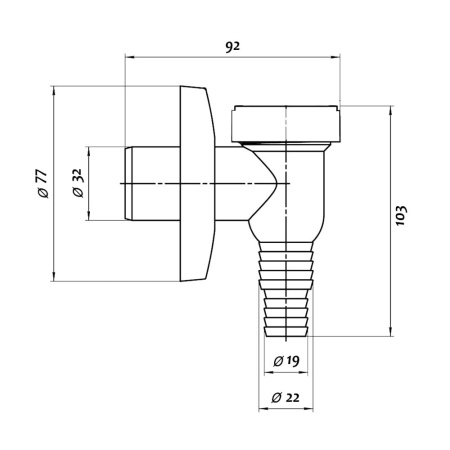 Сифон для стиральной машины ОРИО АВ-2231 белый