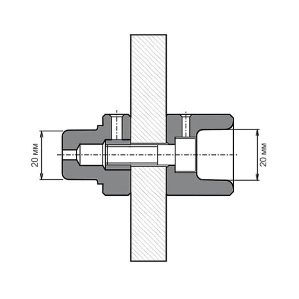 Насадка для паяльника 20 мм парная, Wavin Ekoplastik
