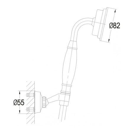 Душевая лейка со шлангом Omnires Armance-P ORB бронза