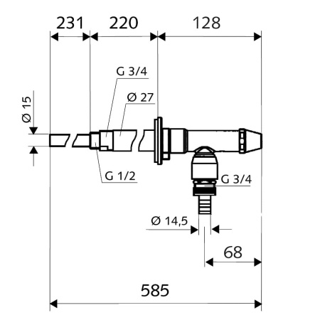 Кран вентильный незамерзающий Schell POLAR II, арт. 03 995 03 99