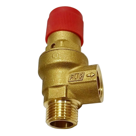 Клапан предохранительный автоматический 6 bar 1/2"ВР х 1/2"НР FAR