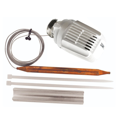 Термостатическая головка t 20-50°С с выносным датчиком HERZ для напольного отопления