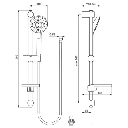 Комплект для ванны Ideal Standard Ceraflex